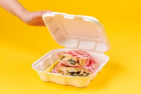 Reliance 8.5 Bagasse Clamshell Containers