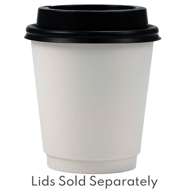 Choice 10 oz. White Poly Paper Hot Cup - 1000/Case