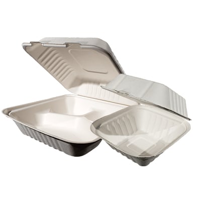 Bagasse Clamshell Box