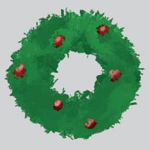 Holiday Wreath Plastic