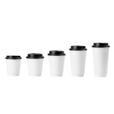 Choice 20 oz. White Smooth Double Wall Paper Hot Cup - 20/Pack