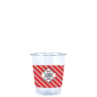 Holiday 8 oz Clear Plastic Cold Cups