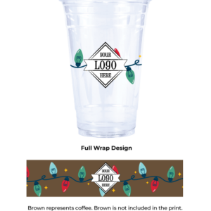 Plastic Cup with Holiday Light Pattern