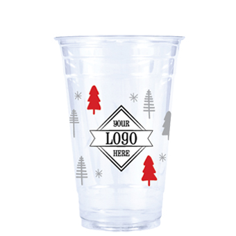 Holiday 24 oz Plastic Cold Cups