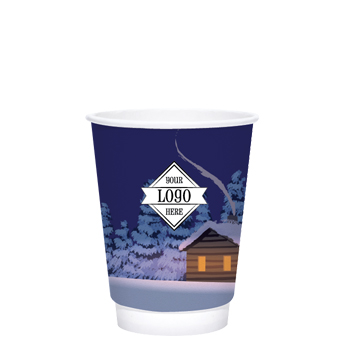 Holiday 12 oz Double Wall Hot Paper Cups