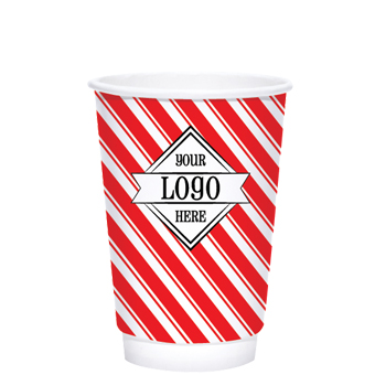 Holiday 16 oz Double Wall Hot Paper Cups
