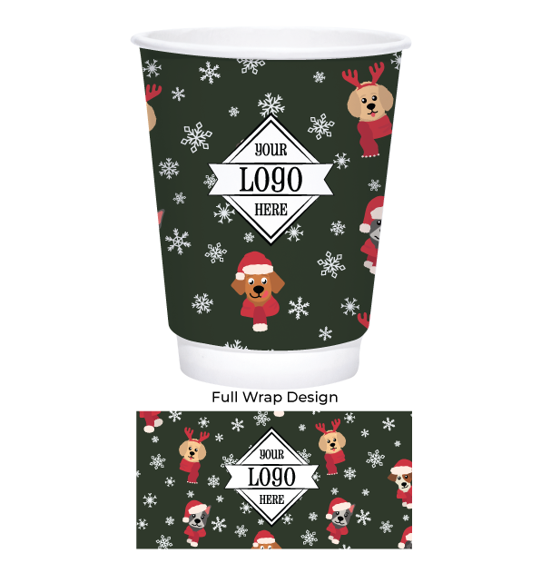 Holiday 8 oz Double Wall Coffee Cups  Your Brand Cafe