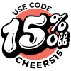 Use code CHEERS15 for 15% off custom printed products