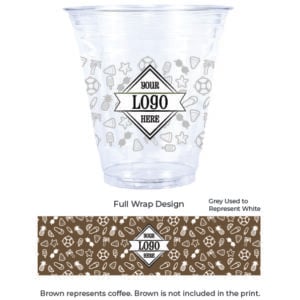 12 oz white fruit, sandals, palm trees, sunglasses, starfish, and life preserver