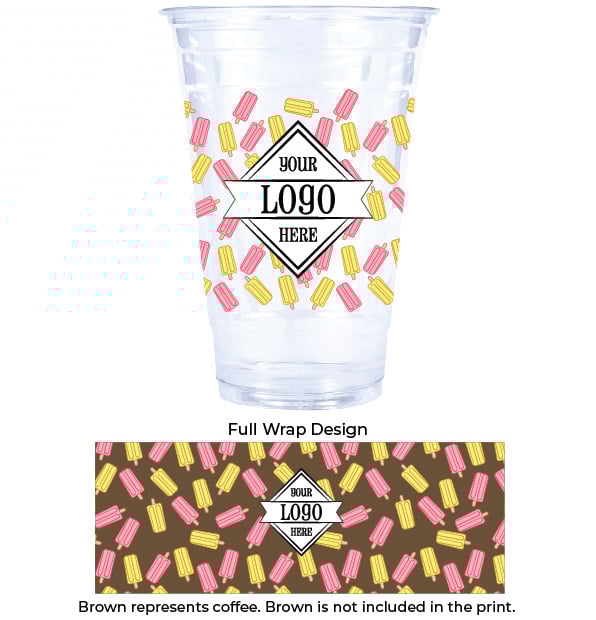 20 oz eco pink and yellow popsicles