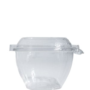 16 oz Clear Plastic Tamper-Evident Containers with Lid