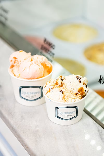 Your Brand Cafe Two custom printed ice cream cups filled with ice cream