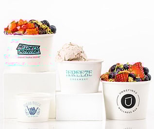 Custom printed ice cream bowls