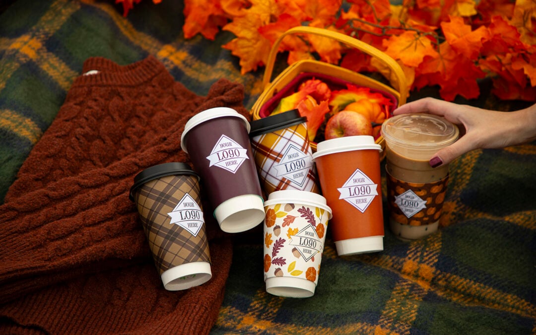 Fall themed custom printed cups