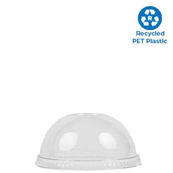 RPET Dome lids for 12-24oz cups