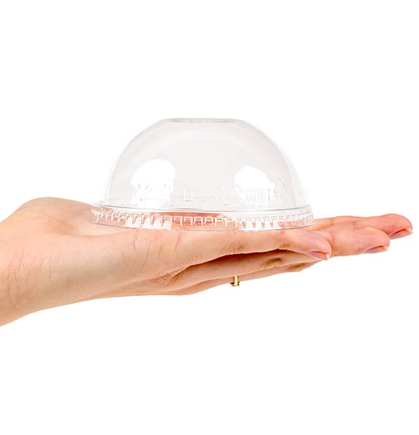 RPET Recycled Plastic Dome Lids for Plastic Cold Cups