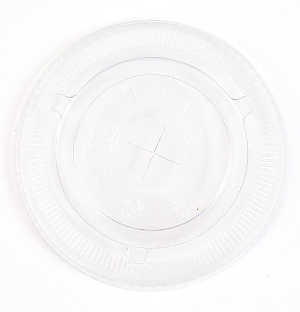 RPET Recycled Plastic Flat Lids for Plastic Cold Cups