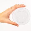 RPET Recycled Plastic Flat Lids for 12 - 24 oz Plastic Cold Cups