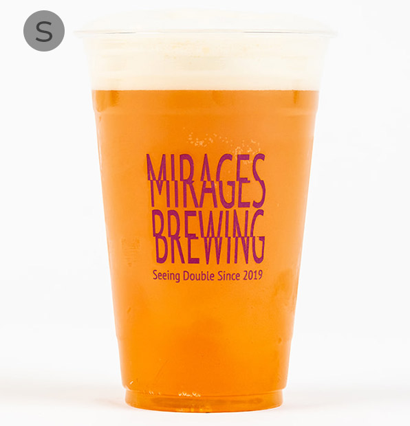 Custom 20 oz Recycled PET Plastic Cold Cups