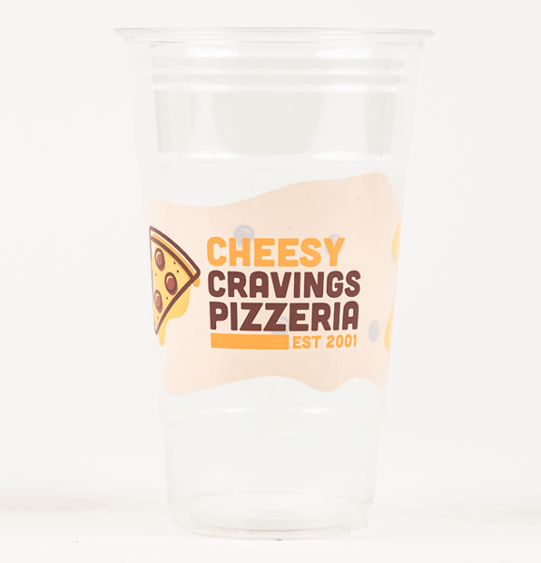 Custom 24 oz Recycled PET Plastic Cold Cups