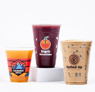 RPET plastic cup display