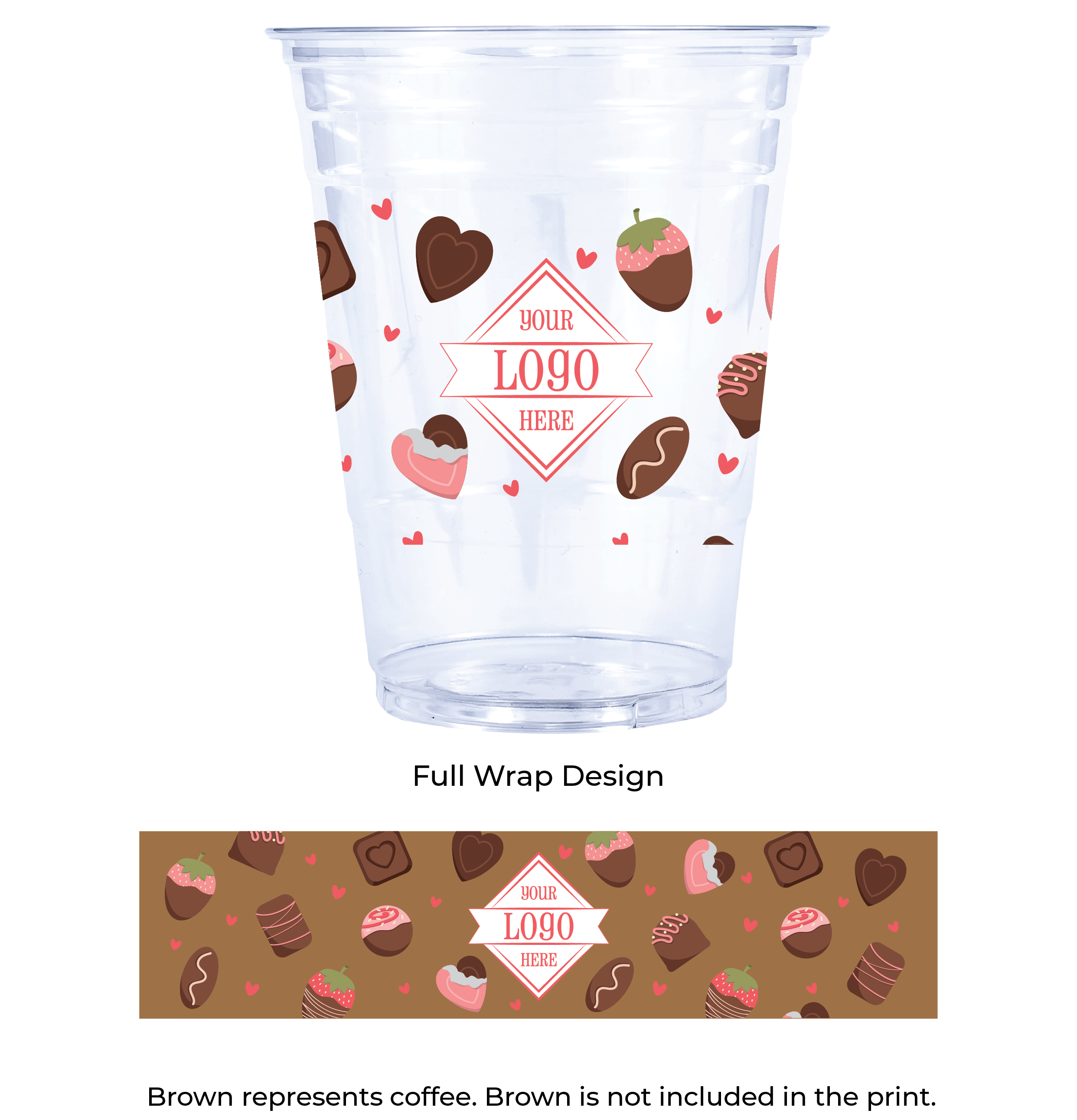 Box O Chocolates 16oz Clear Cold Cup