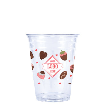 16oz Seasonal Clear Cold Cup Box O Chocolates