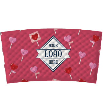 Seasonal Dimpled Sleeve Sweet Heart Suckers Design