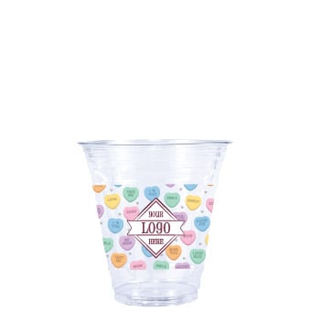 12oz Seasonal Recycled Plastic Cold Cup Sweet Talk Design