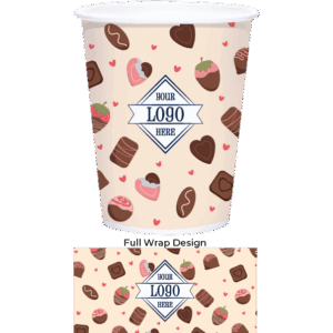 Box O Chocolates 8oz white hot cup design