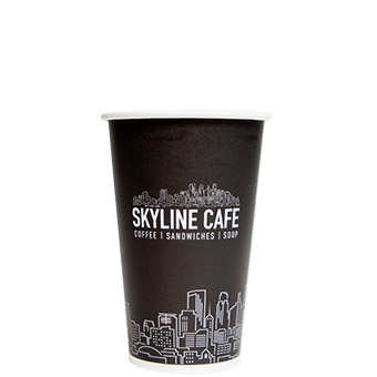 16 oz Custom Printed White Paper Hot Cups