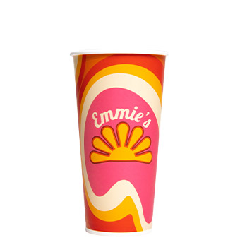 20 oz Custom Printed White Paper Hot Cups