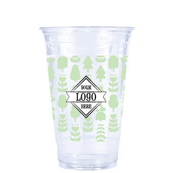 Holiday Recycled PET Plastic Cold Cups