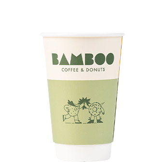 Custom Insulated White Hot Cups 16oz