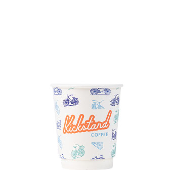 Custom Insulated White Hot Cups 8oz