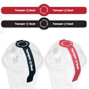 Cold Cup Dome Lid Straw Tamper-Evident Seals