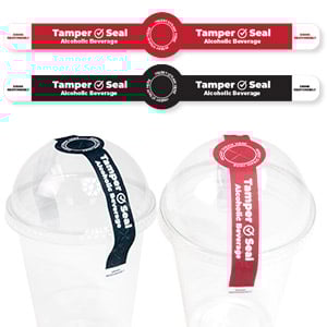 Cold Cup Dome Lid Straw Tamper-Evident Seals For Alcoholic Beverages