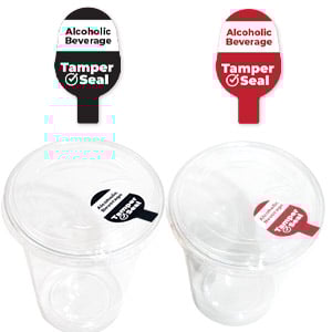 Strawless Lid Adhesive Cover For Alcoholic Beverages