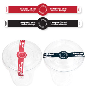 Cold Cup Flat Lid Straw Tamper-Evident Seals For Alcoholic Beverages