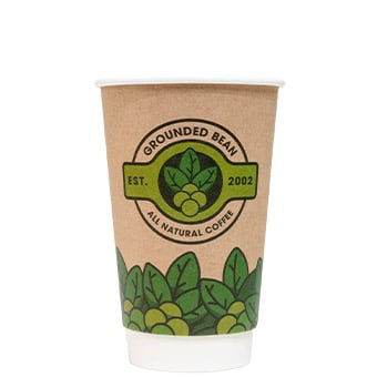 Custom Insulated White Hot Cups 16oz