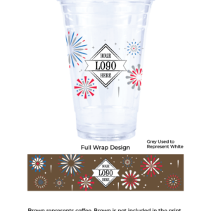 Holiday 20 oz Recycled PET Plastic Cold Cups