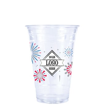 Holiday Recycled PET Plastic Cold Cups