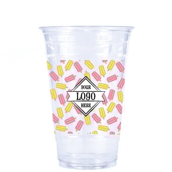 Holiday Recycled PET Plastic Cold Cups