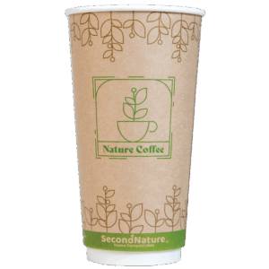 SecondNature™ 20oz custom home compostable kraft double wall hot cups