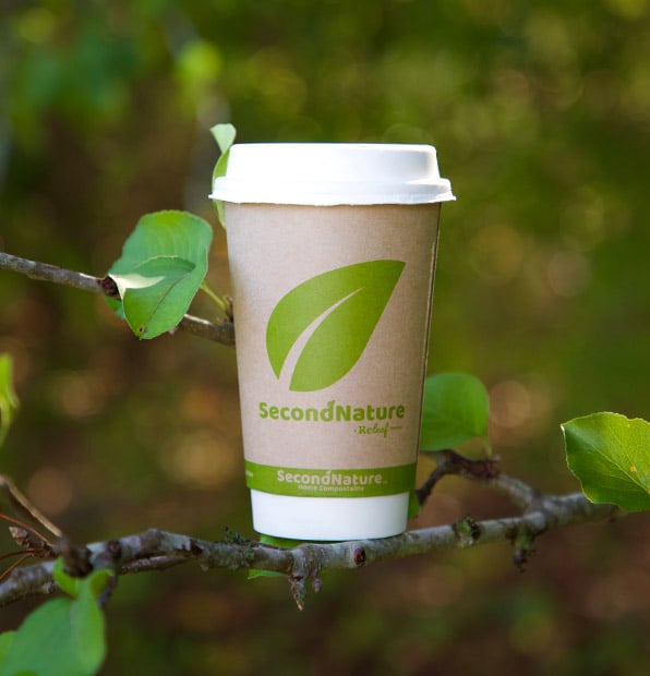 SecondNature™ 16oz custom home compostable kraft double wall