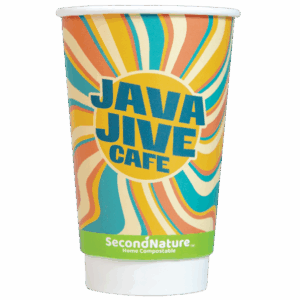 SecondNature™ 16oz custom home compostable double wall hot cups