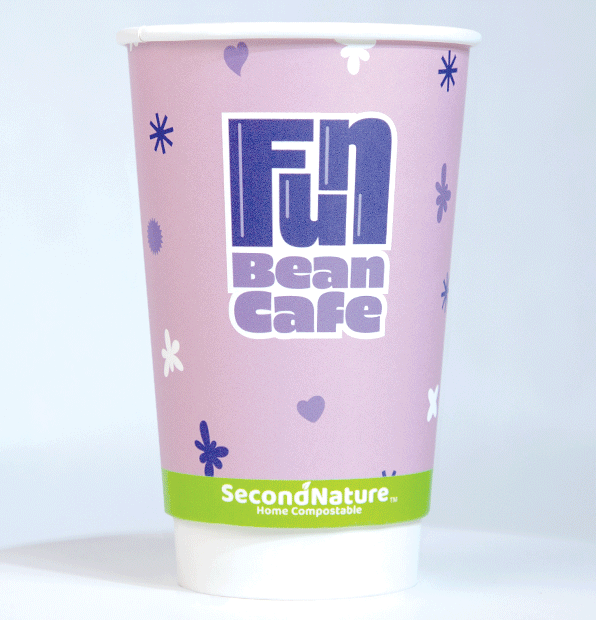P-CWIC16-PI-2 SecondNature 16oz custom compostable double wall hot cup