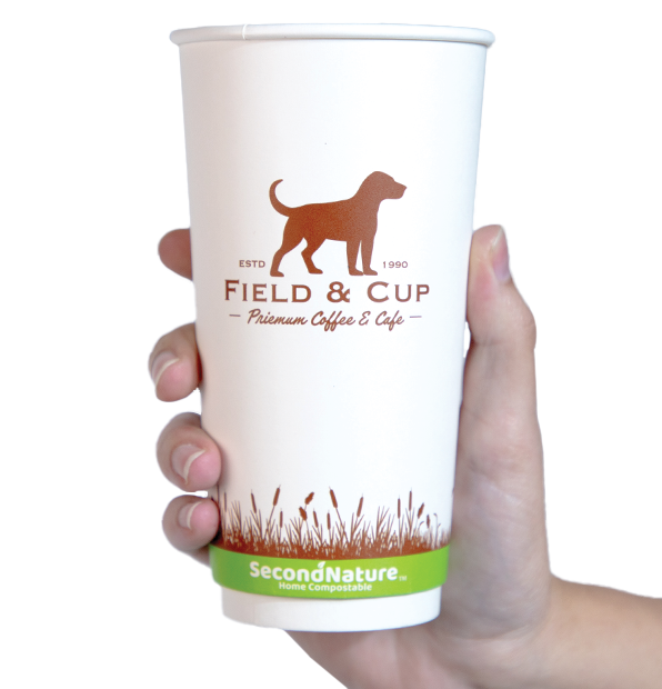 P-CWIC20-PI-3 SecondNature™ 20oz custom home compostable double wall hot cups