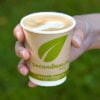 Custom printed compostable kraft 8oz double wall hot cup