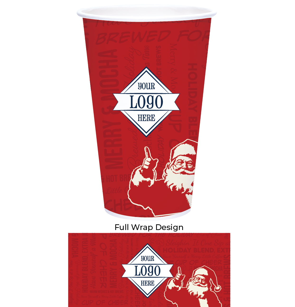 Holiday 16 oz Paper Cups